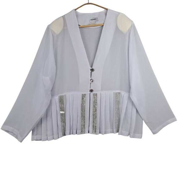 NEW Hosanna 5267 Sheer WHITE Cover Jacket Size 2XL - Picture 2 of 9